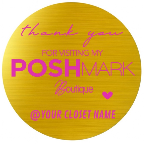 Personalized Holographic Poshmark Stickers – Add Your Closet Name! new - Picture 5 of 6